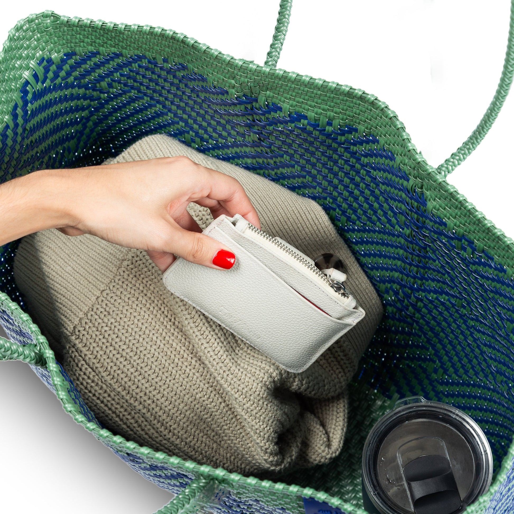 Palmera Woven Super Tote Tin Marin Brand