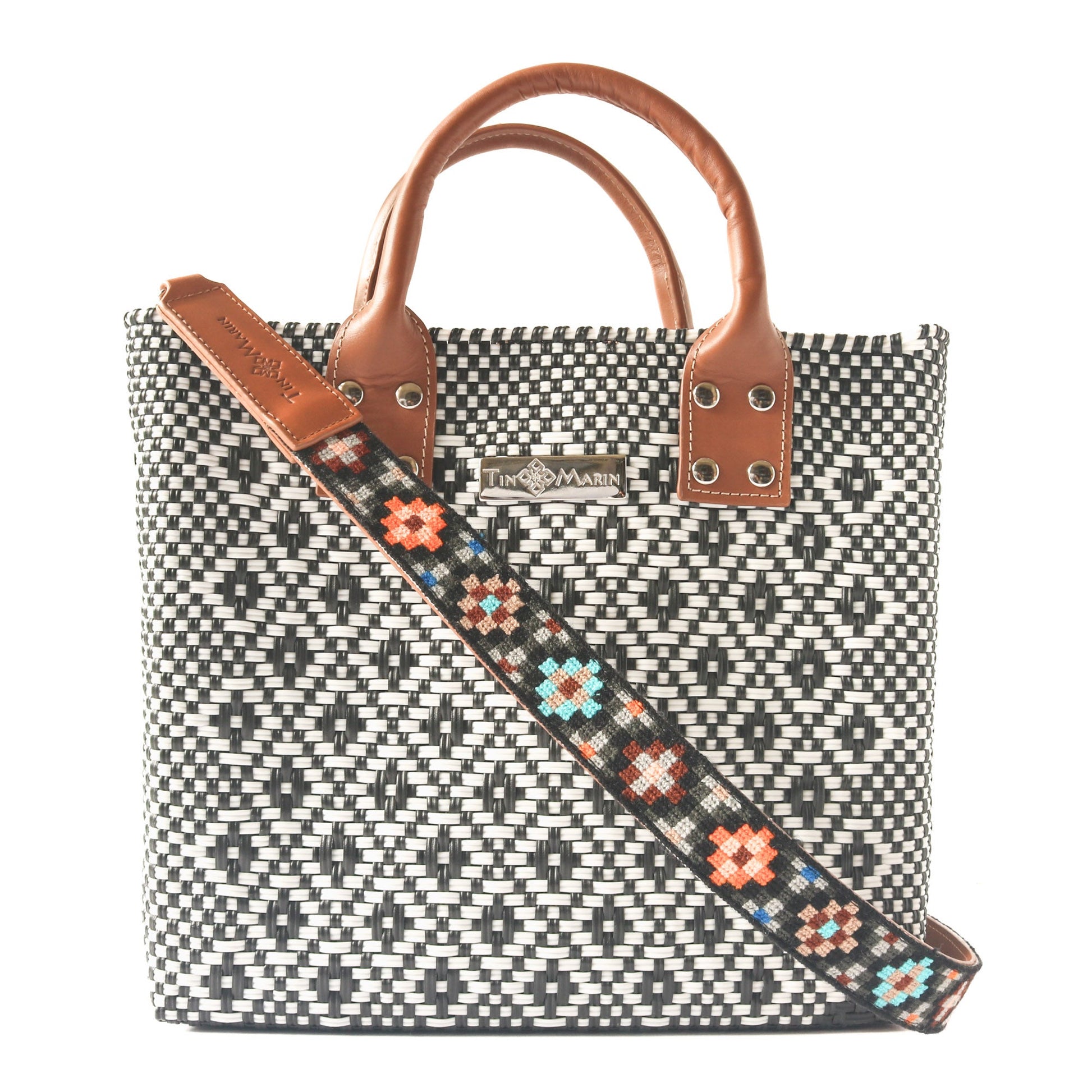 Panda Large Woven Crossbody Bag Tin Marin Brand