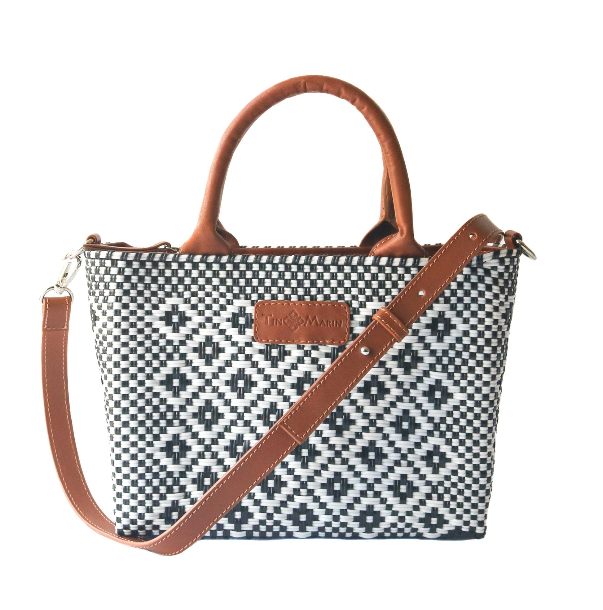 Panda Small Woven Crossbody Bag Tin Marin Brand
