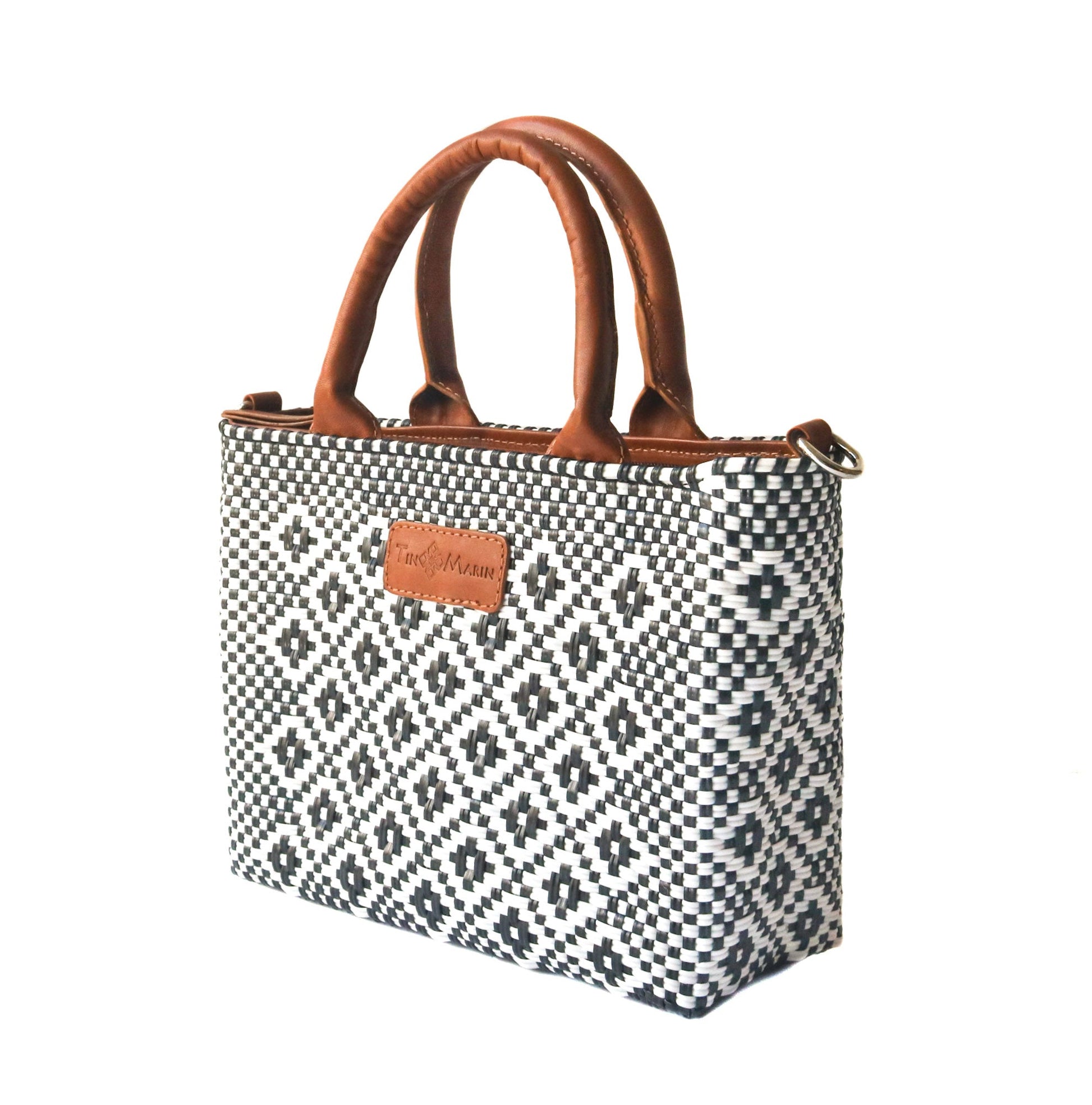 Panda Small Woven Crossbody Bag Tin Marin Brand