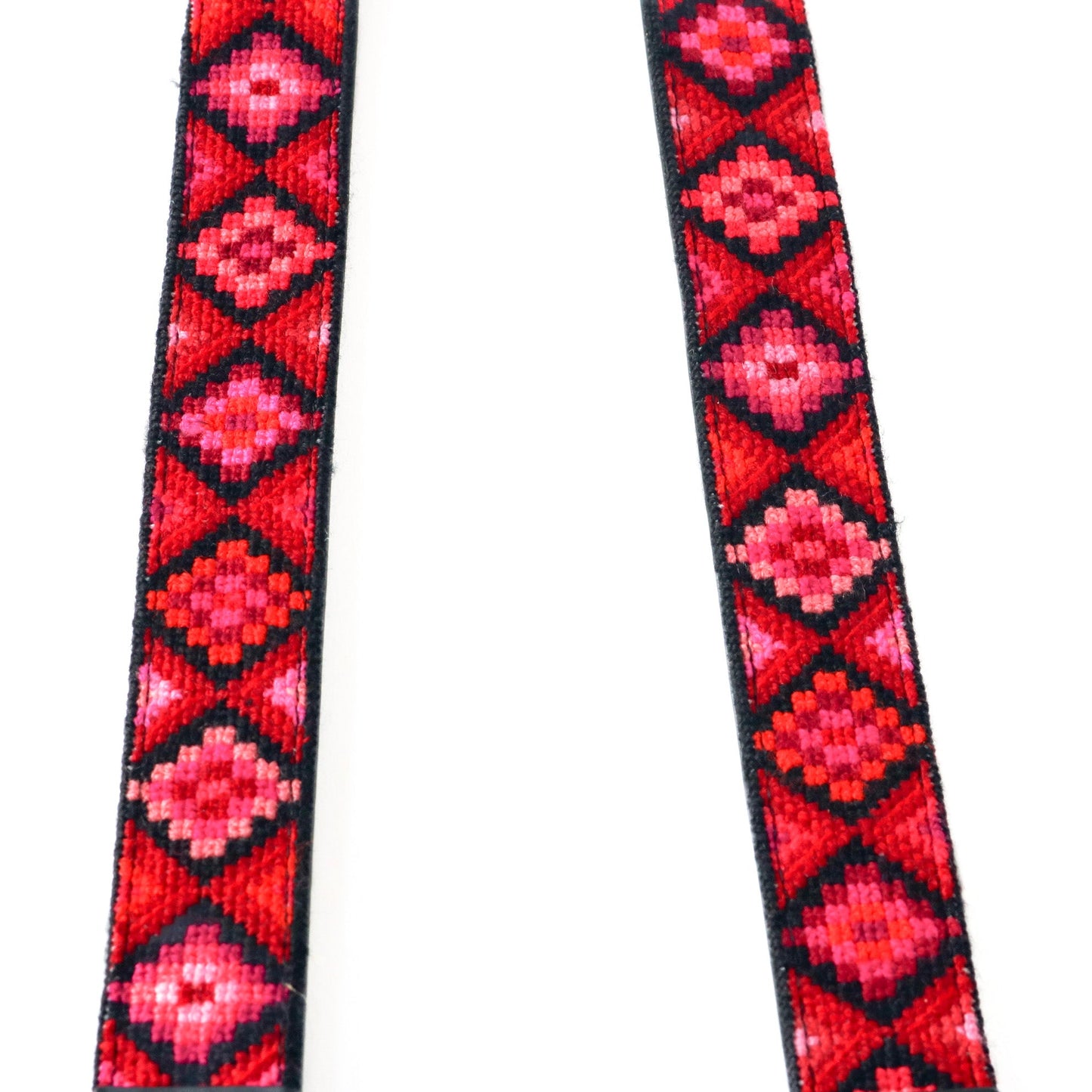 Mai Woven Bag Strap - Poppy with Leather Tin Marin Brand