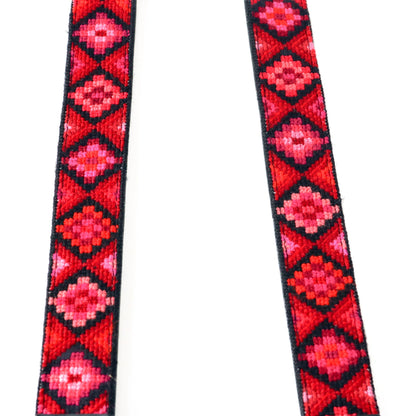 Mai Woven Bag Strap - Poppy with Leather Tin Marin Brand