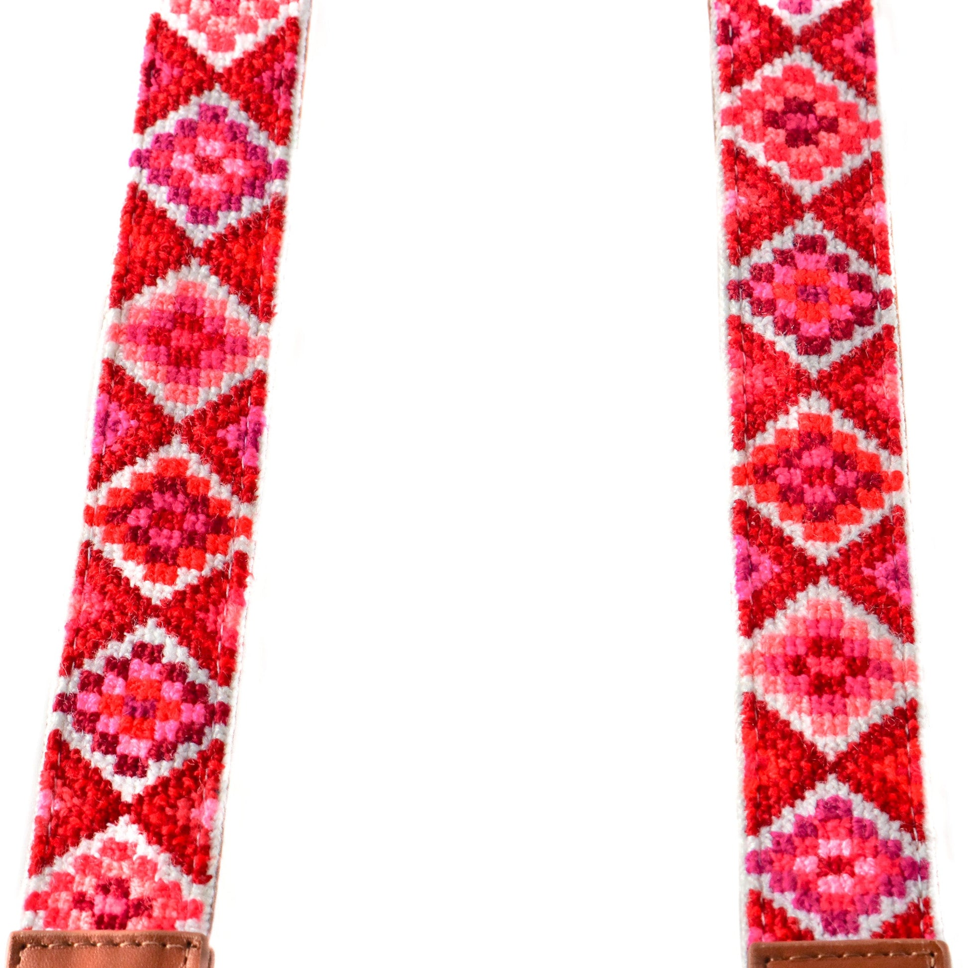 Mai Woven Bag Strap - Poppy with Leather Tin Marin Brand