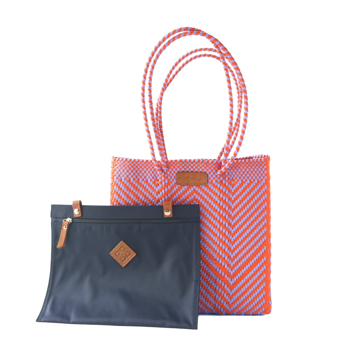 Positano Woven Tote Tin Marin Brand
