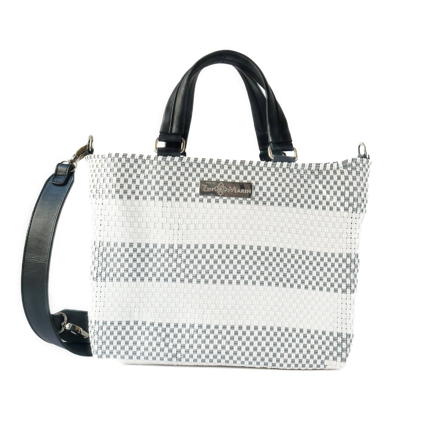 Lolo Medium Woven Crossbody Drawstring Bag Tin Marin Brand