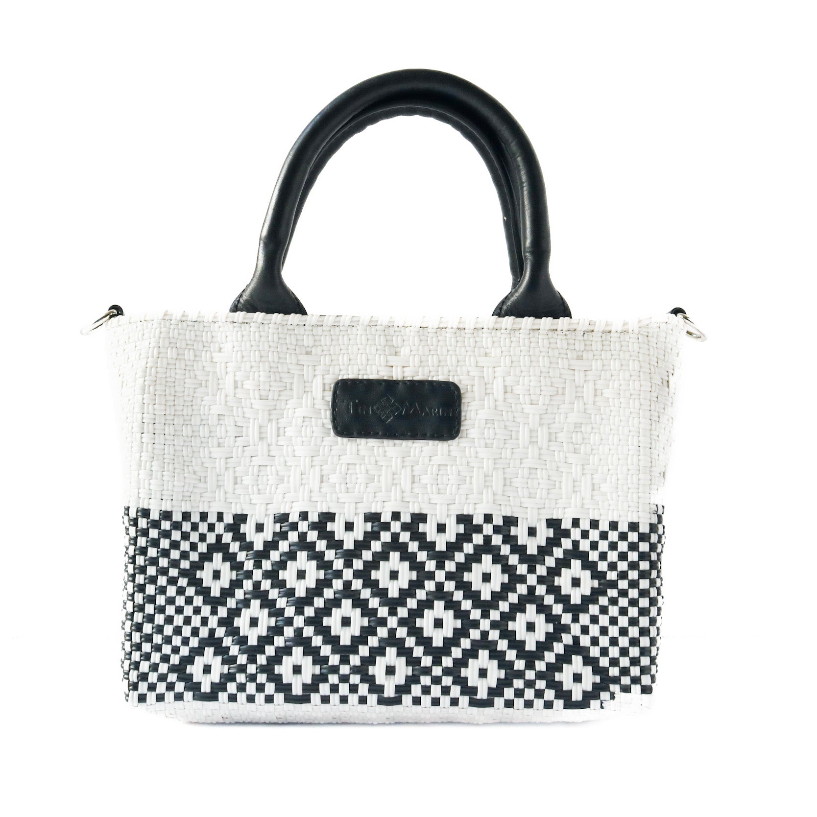 Tin Marin White Small Woven Crossbody Bag Tin Marin Brand
