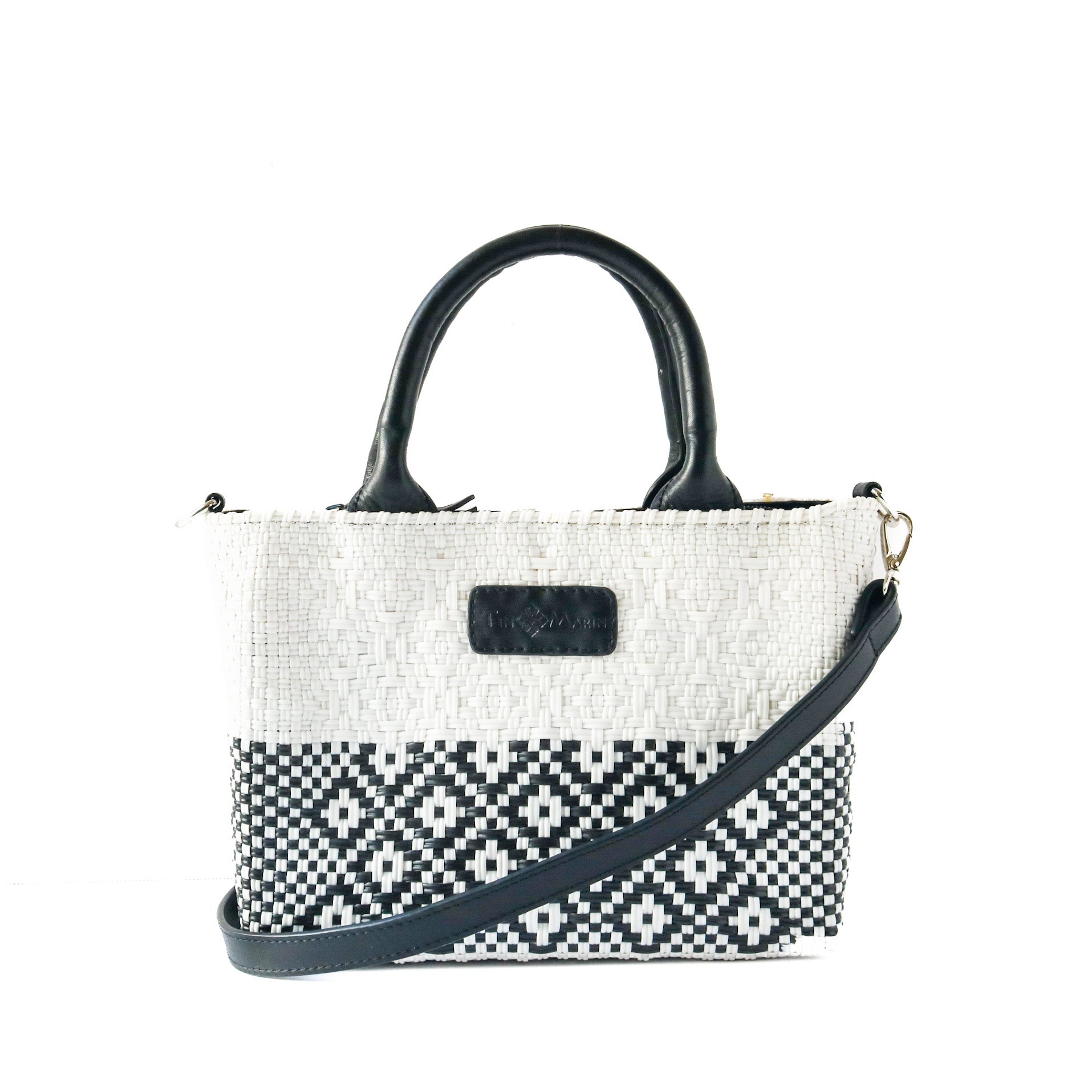Tin Marin White Small Woven Crossbody Bag Tin Marin Brand