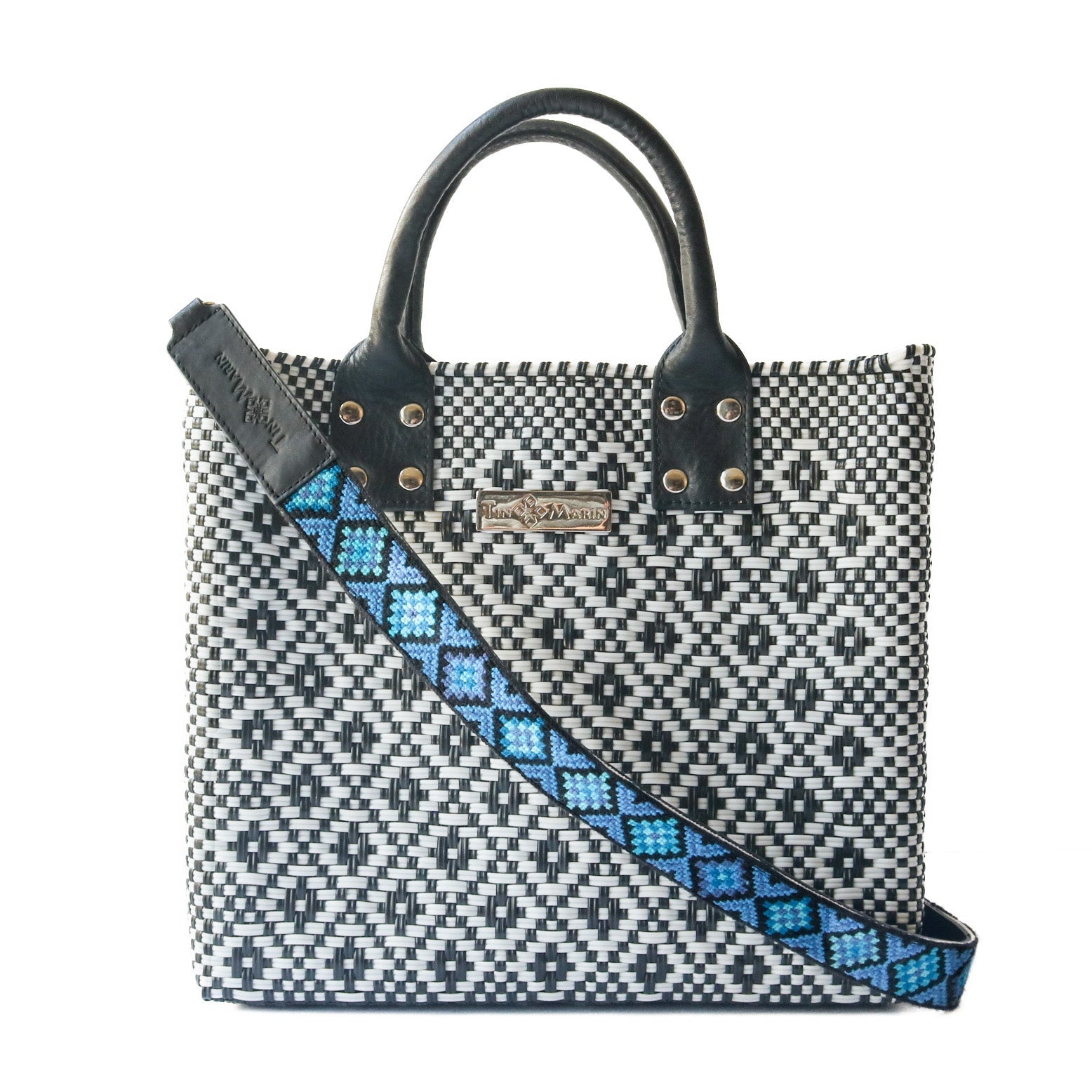 Panda Large Woven Crossbody Bag Tin Marin Brand