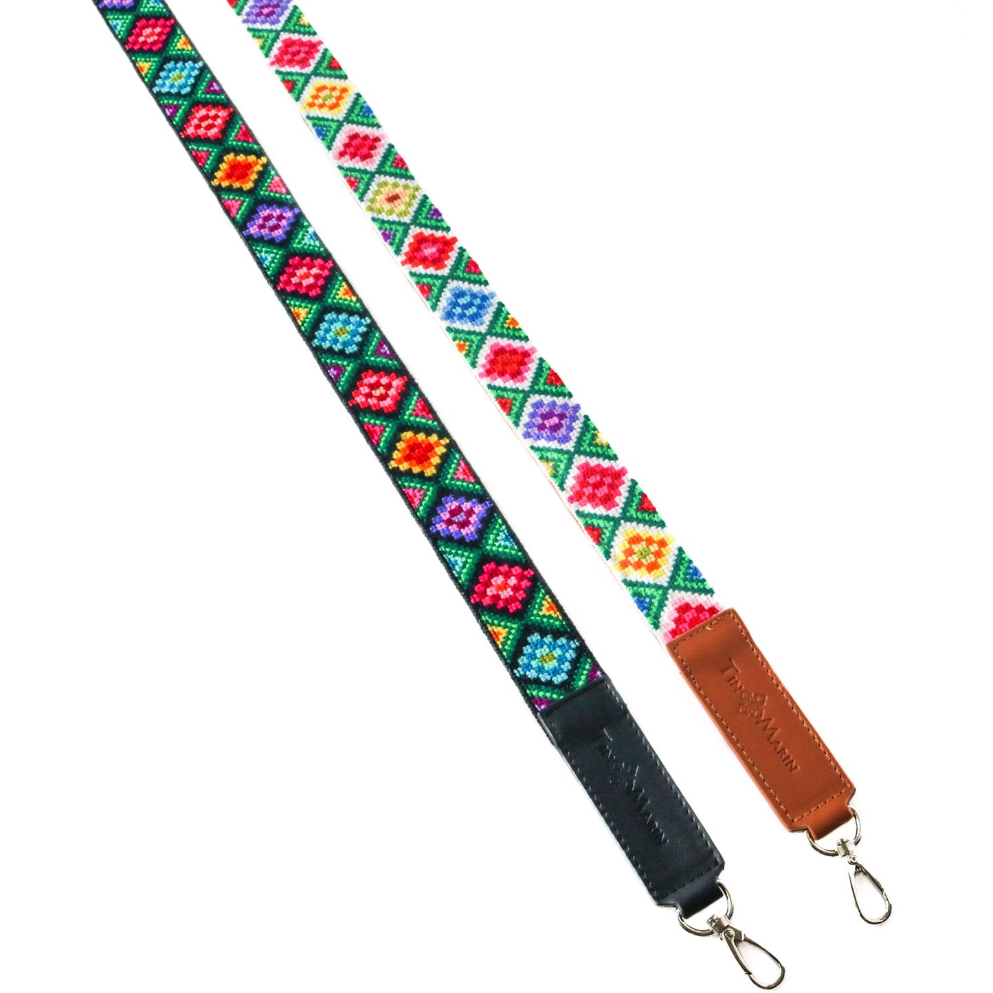 Mai Woven Bag Strap - Multi with Leather Tin Marin Brand
