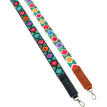 Mai Woven Bag Strap - Multi with Leather Tin Marin Brand