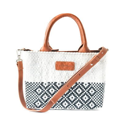 Tin Marin White Small Woven Crossbody Bag Tin Marin Brand