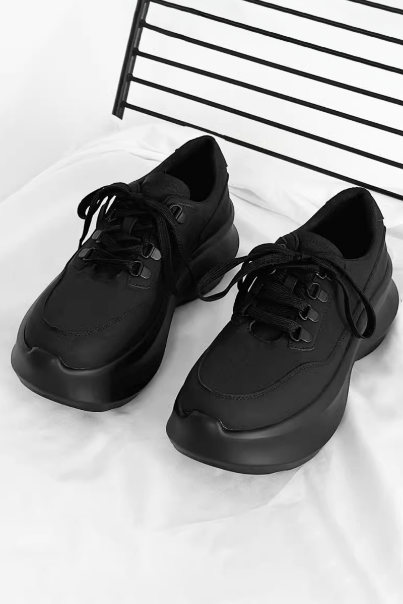 Platform Lace-Up Sneakers - Wolvess