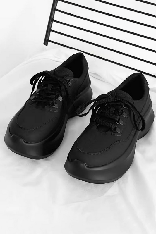 Platform Lace-Up Sneakers - Wolvess