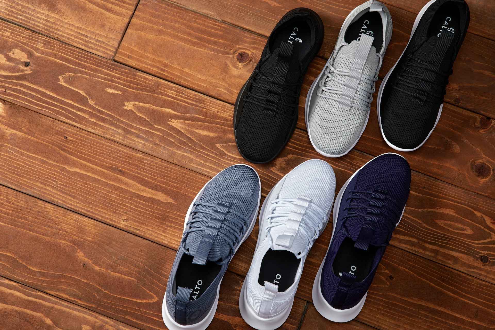CALTO - Q133 - 2.4 Inches Taller (Light Slate Gray/White Sole) - Ultra Lightweight Sneakers Tallmenshoes.com