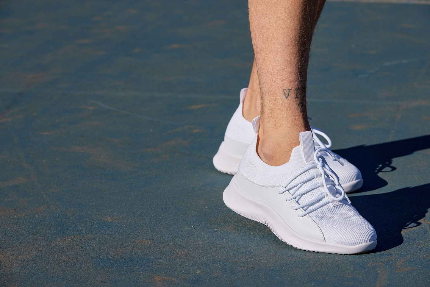 CALTO - Q131 - 2.4 Inches Taller (Off-White/White Sole) - Ultra Lightweight Sneakers Tallmenshoes.com