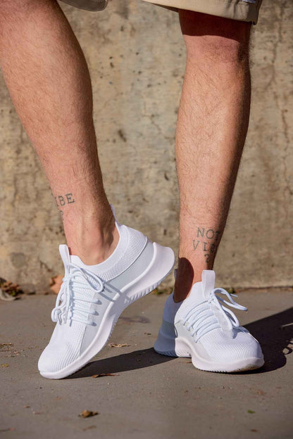 CALTO - Q131 - 2.4 Inches Taller (Off-White/White Sole) - Ultra Lightweight Sneakers Tallmenshoes.com