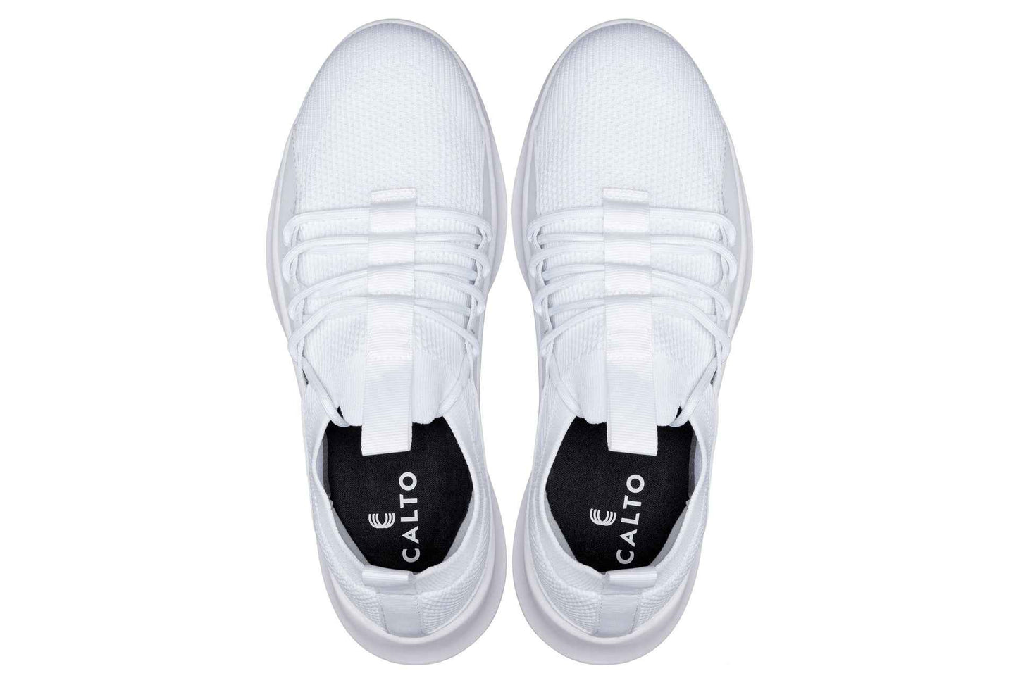CALTO - Q131 - 2.4 Inches Taller (Off-White/White Sole) - Ultra Lightweight Sneakers Tallmenshoes.com