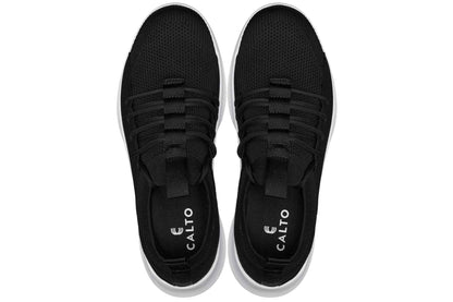 CALTO - Q132 - 2.4 Inches Taller (Black/White Sole) - Ultra Lightweight Sneakers Tallmenshoes.com