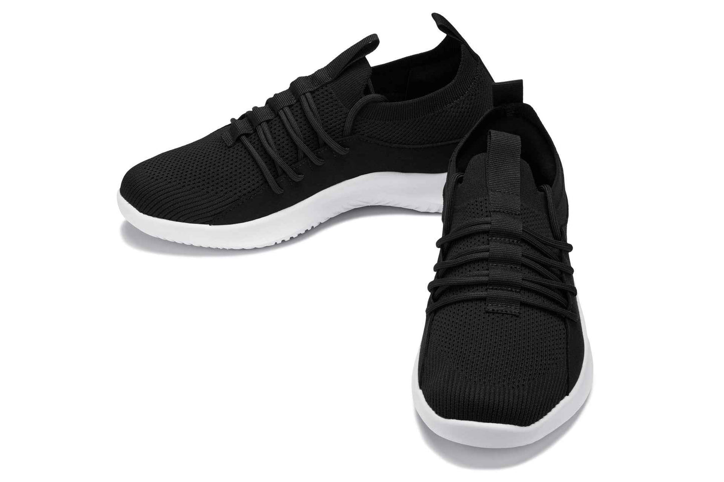 CALTO - Q132 - 2.4 Inches Taller (Black/White Sole) - Ultra Lightweight Sneakers Tallmenshoes.com
