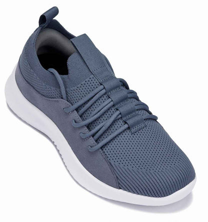 CALTO - Q133 - 2.4 Inches Taller (Light Slate Gray/White Sole) - Ultra Lightweight Sneakers Tallmenshoes.com