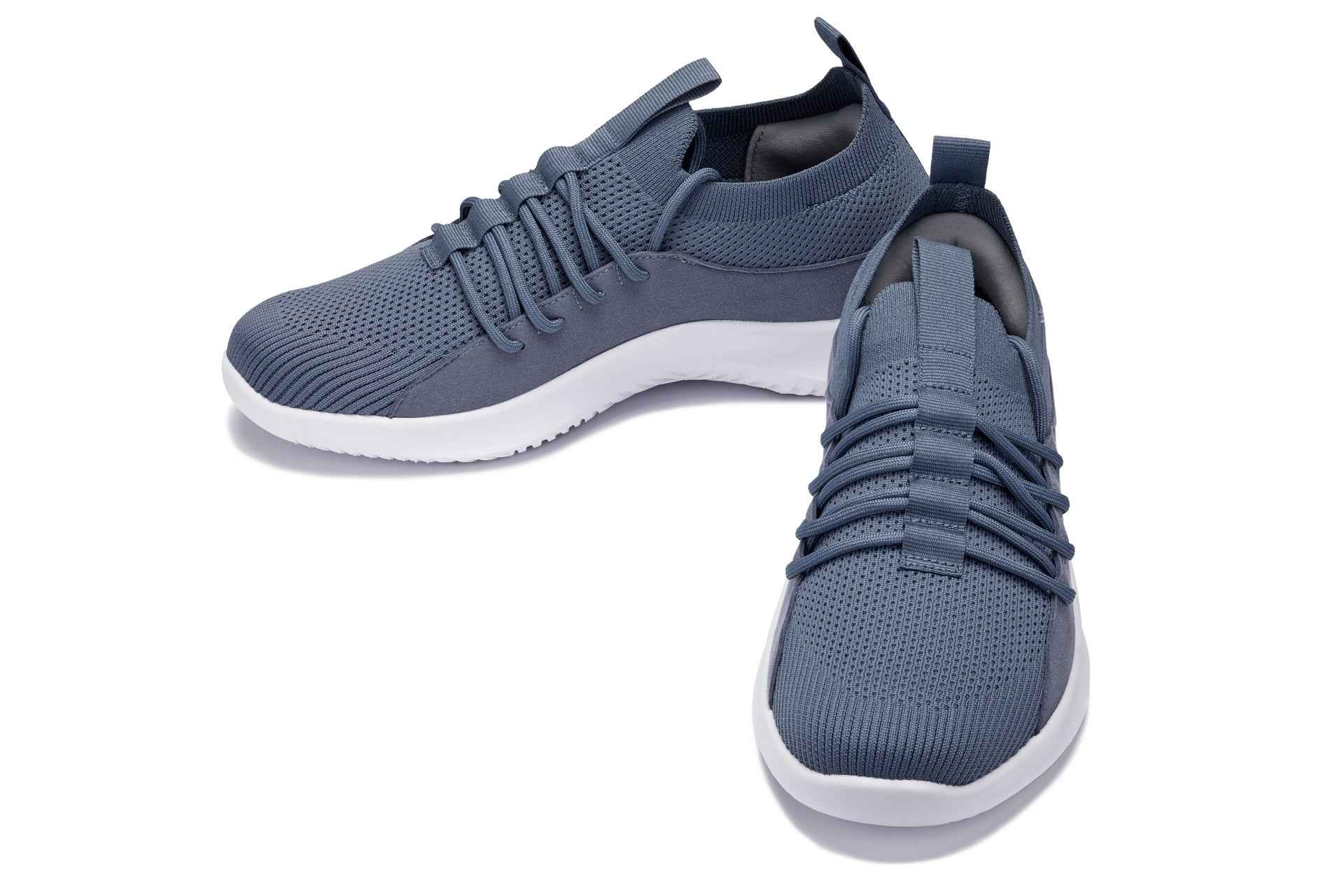 CALTO - Q133 - 2.4 Inches Taller (Light Slate Gray/White Sole) - Ultra Lightweight Sneakers Tallmenshoes.com