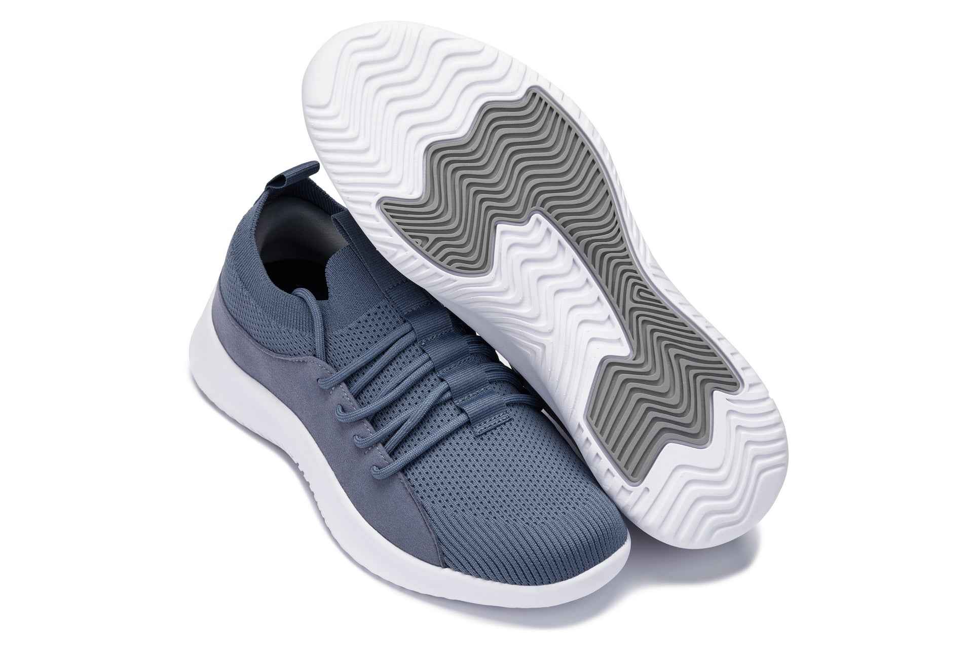 CALTO - Q133 - 2.4 Inches Taller (Light Slate Gray/White Sole) - Ultra Lightweight Sneakers Tallmenshoes.com