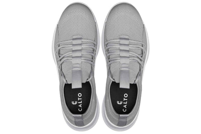 CALTO - Q134 - 2.4 Inches Taller (Light Gray/White Sole) - Ultra Lightweight Sneakers Tallmenshoes.com