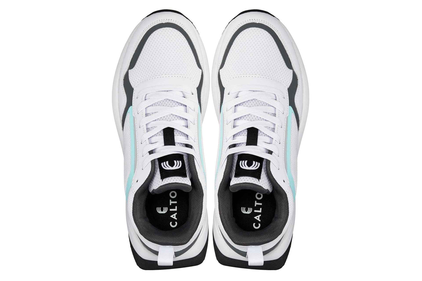 CALTO - Q151  - 2.4 Inches Taller (White/Grey) Tallmenshoes.com