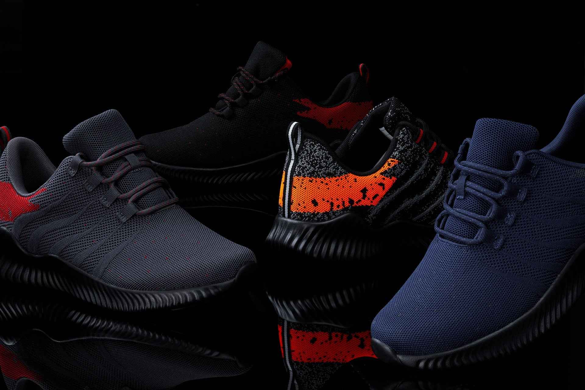 CALTO - Q218 - 2.8 Inches Taller (Grey/Red) - Ultra Lightweight Tallmenshoes.com