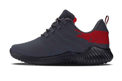 CALTO - Q218 - 2.8 Inches Taller (Grey/Red) - Ultra Lightweight Tallmenshoes.com
