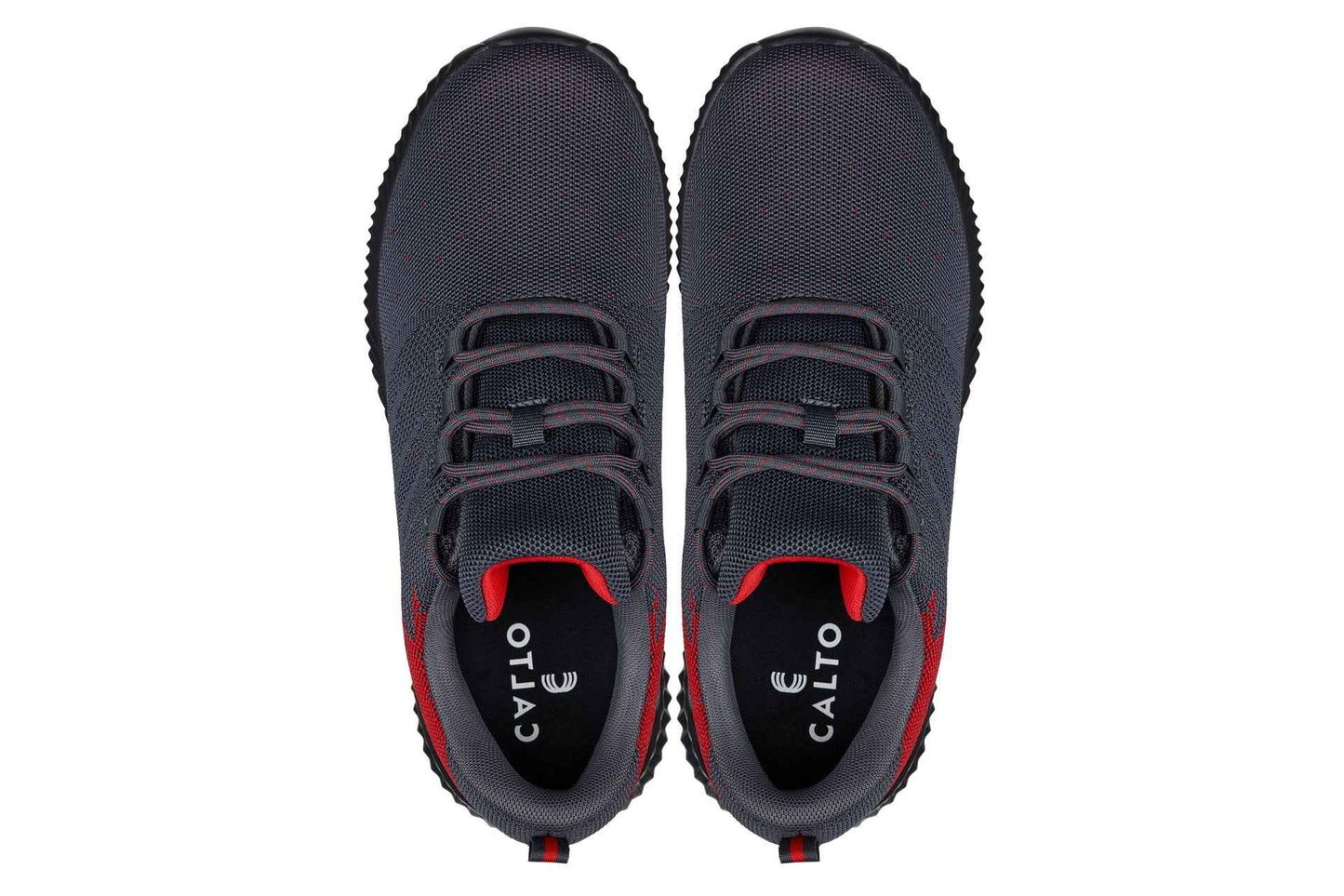 CALTO - Q218 - 2.8 Inches Taller (Grey/Red) - Ultra Lightweight Tallmenshoes.com