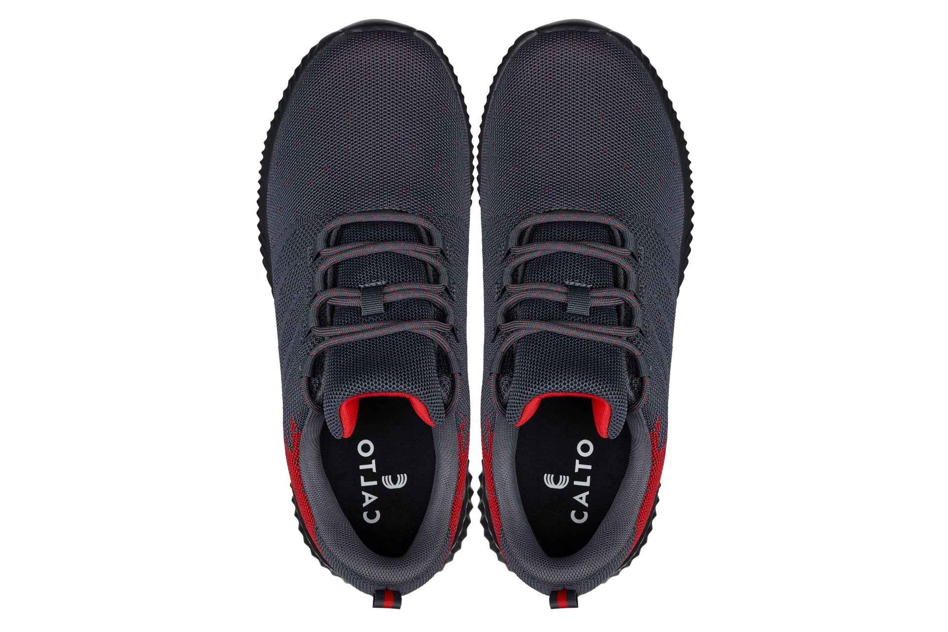 CALTO - Q218 - 2.8 Inches Taller (Grey/Red) - Ultra Lightweight Tallmenshoes.com