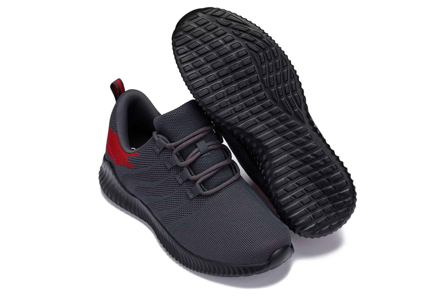 CALTO - Q218 - 2.8 Inches Taller (Grey/Red) - Ultra Lightweight Tallmenshoes.com