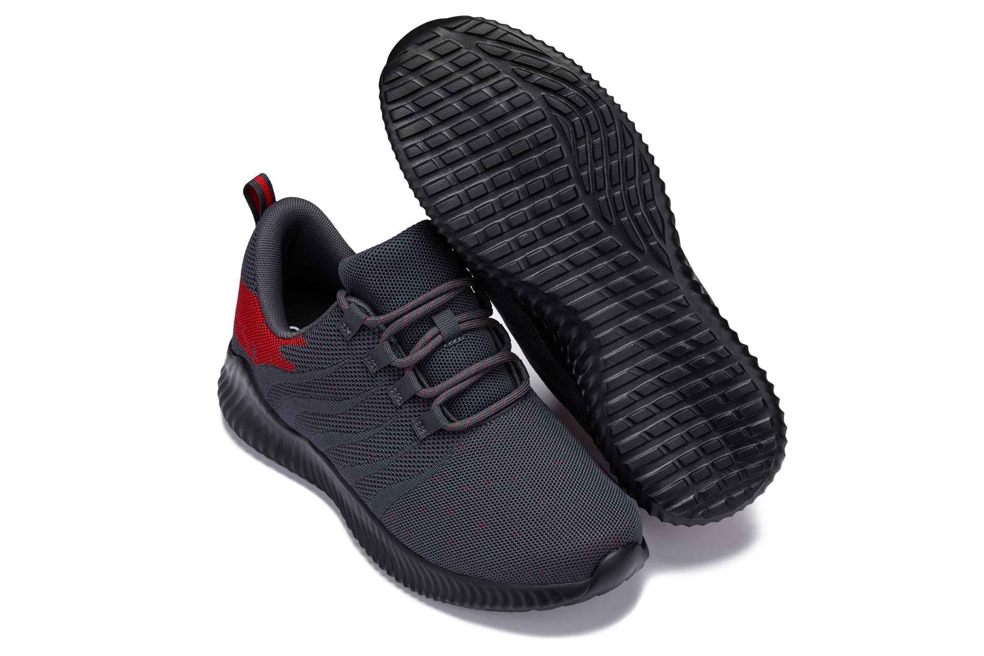 CALTO - Q218 - 2.8 Inches Taller (Grey/Red) - Ultra Lightweight Tallmenshoes.com