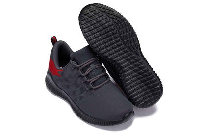 CALTO - Q218 - 2.8 Inches Taller (Grey/Red) - Ultra Lightweight Tallmenshoes.com
