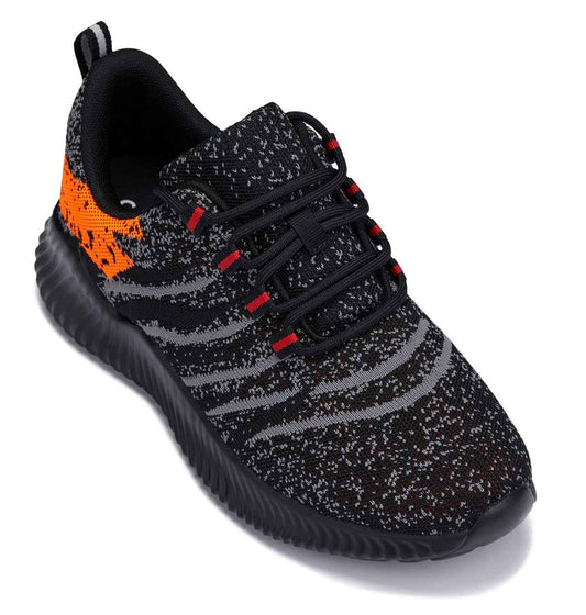 CALTO - Q219 - 2.8 Inches Taller (Neon Orange/Black/Grey) - Ultra Lightweight Tallmenshoes.com