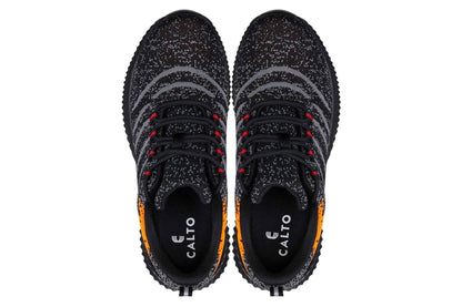 CALTO - Q219 - 2.8 Inches Taller (Neon Orange/Black/Grey) - Ultra Lightweight Tallmenshoes.com