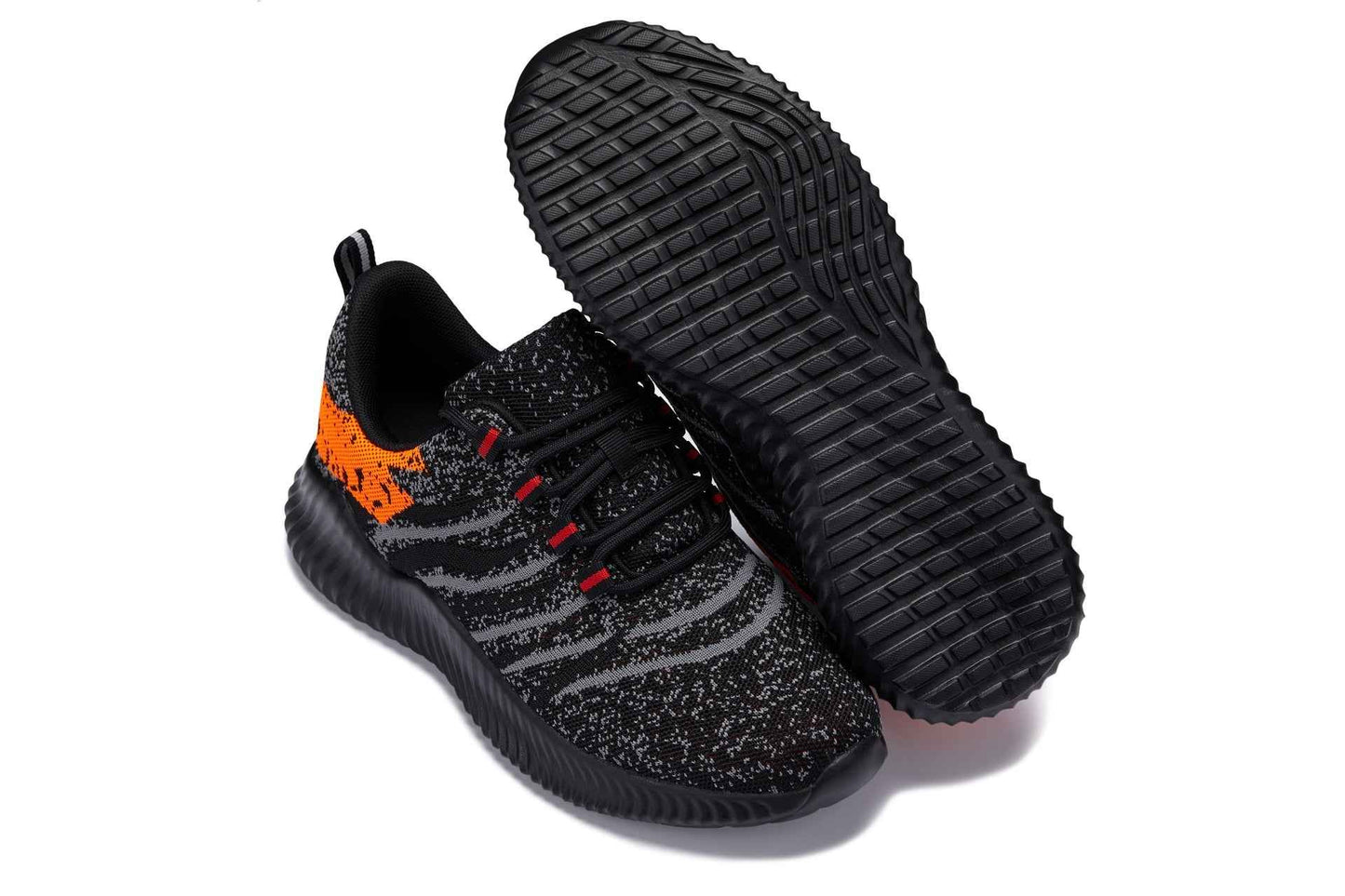 CALTO - Q219 - 2.8 Inches Taller (Neon Orange/Black/Grey) - Ultra Lightweight Tallmenshoes.com