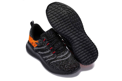 CALTO - Q219 - 2.8 Inches Taller (Neon Orange/Black/Grey) - Ultra Lightweight Tallmenshoes.com