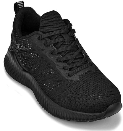 CALTO - Q220 - 2.6 Inches Taller (Noir/Cement) - Lightweight Sporty Sneakers Tallmenshoes.com