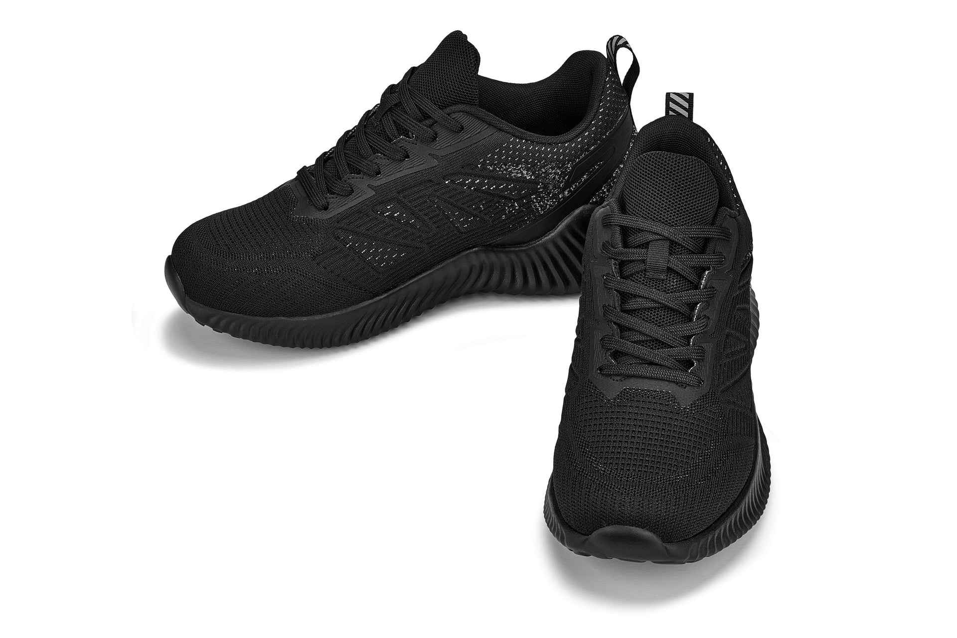 CALTO - Q220 - 2.6 Inches Taller (Noir/Cement) - Lightweight Sporty Sneakers Tallmenshoes.com