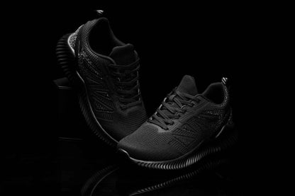 CALTO - Q220 - 2.6 Inches Taller (Noir/Cement) - Lightweight Sporty Sneakers Tallmenshoes.com