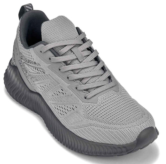 CALTO - Q221 - 2.6 Inches Taller (Cement/Pewter) - Lightweight Sporty Sneakers Tallmenshoes.com