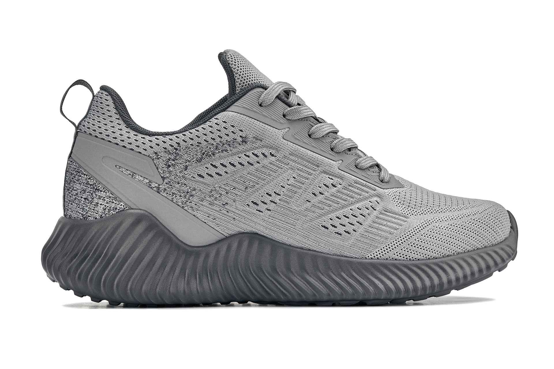 CALTO - Q221 - 2.6 Inches Taller (Cement/Pewter) - Lightweight Sporty Sneakers Tallmenshoes.com