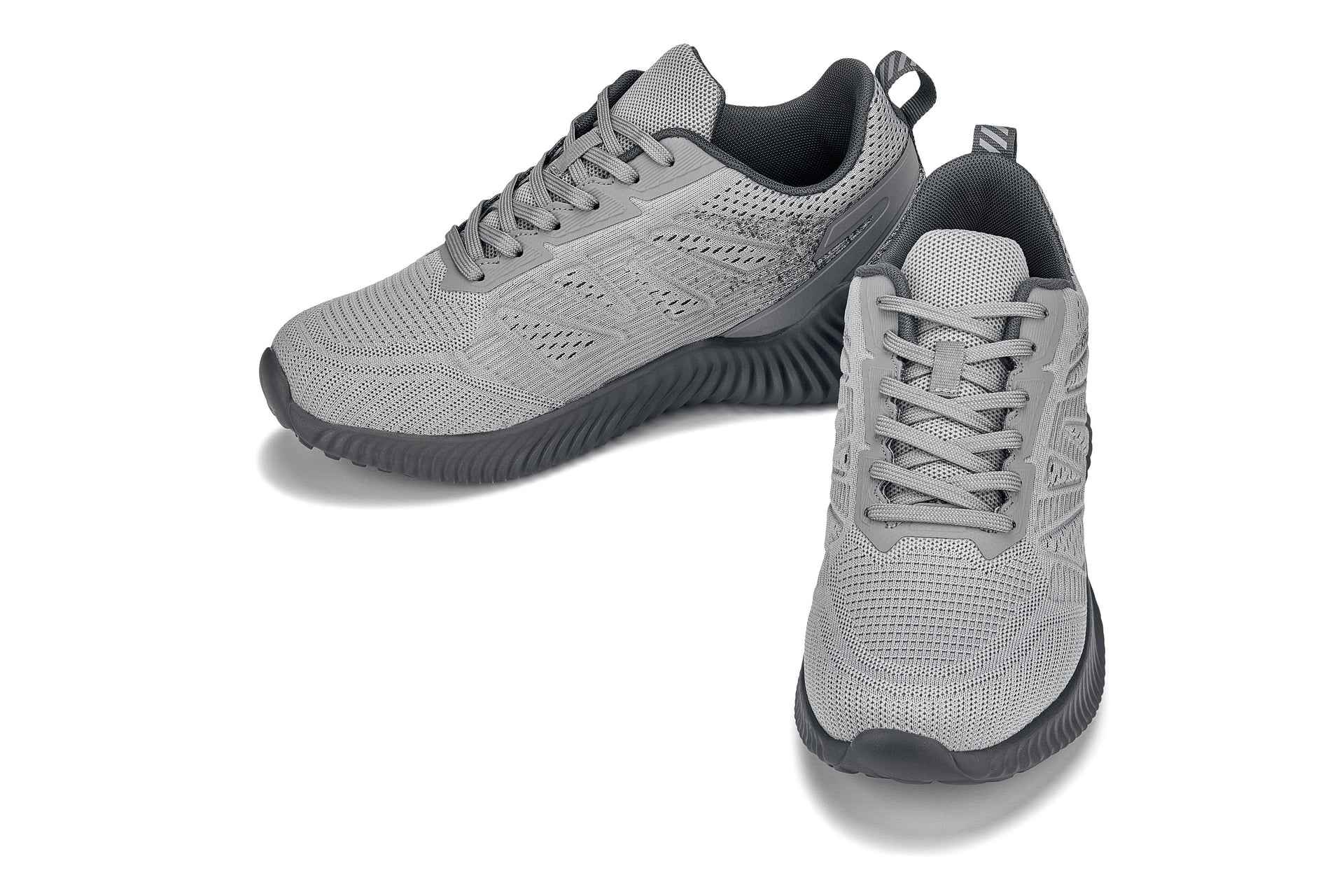 CALTO - Q221 - 2.6 Inches Taller (Cement/Pewter) - Lightweight Sporty Sneakers Tallmenshoes.com