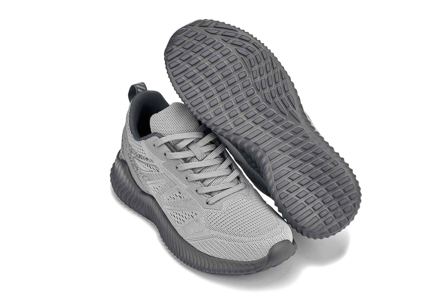 CALTO - Q221 - 2.6 Inches Taller (Cement/Pewter) - Lightweight Sporty Sneakers Tallmenshoes.com