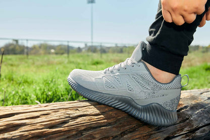 CALTO - Q221 - 2.6 Inches Taller (Cement/Pewter) - Lightweight Sporty Sneakers Tallmenshoes.com