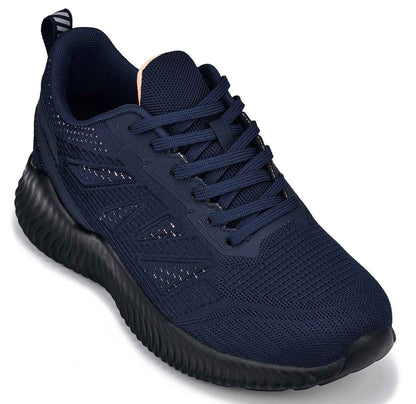 CALTO - Q222 - 2.6 Inches Taller (Navy/Coral) - Lightweight Sporty Sneakers Tallmenshoes.com