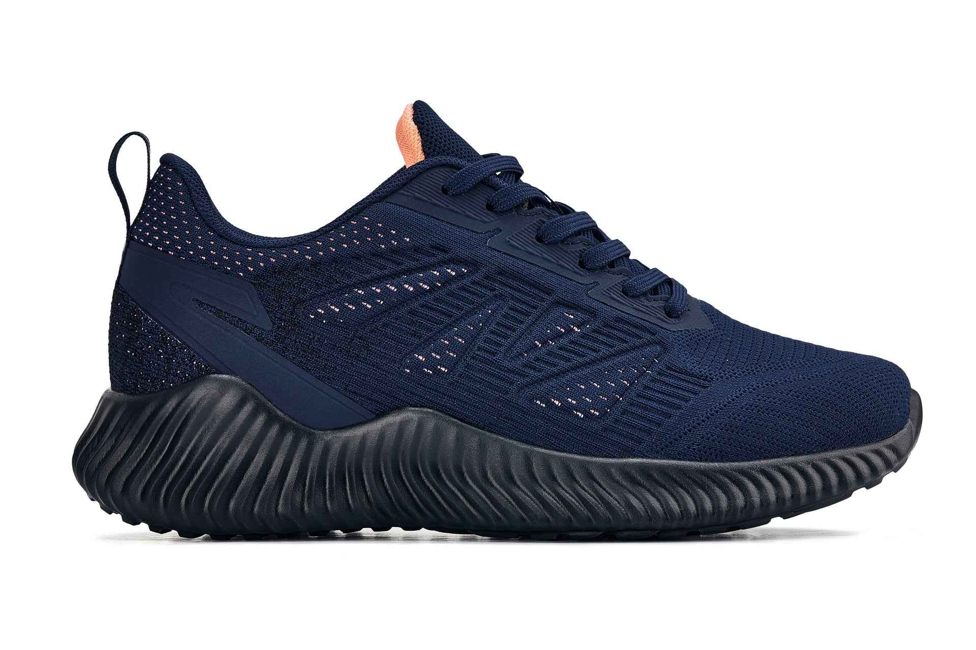 CALTO - Q222 - 2.6 Inches Taller (Navy/Coral) - Lightweight Sporty Sneakers Tallmenshoes.com