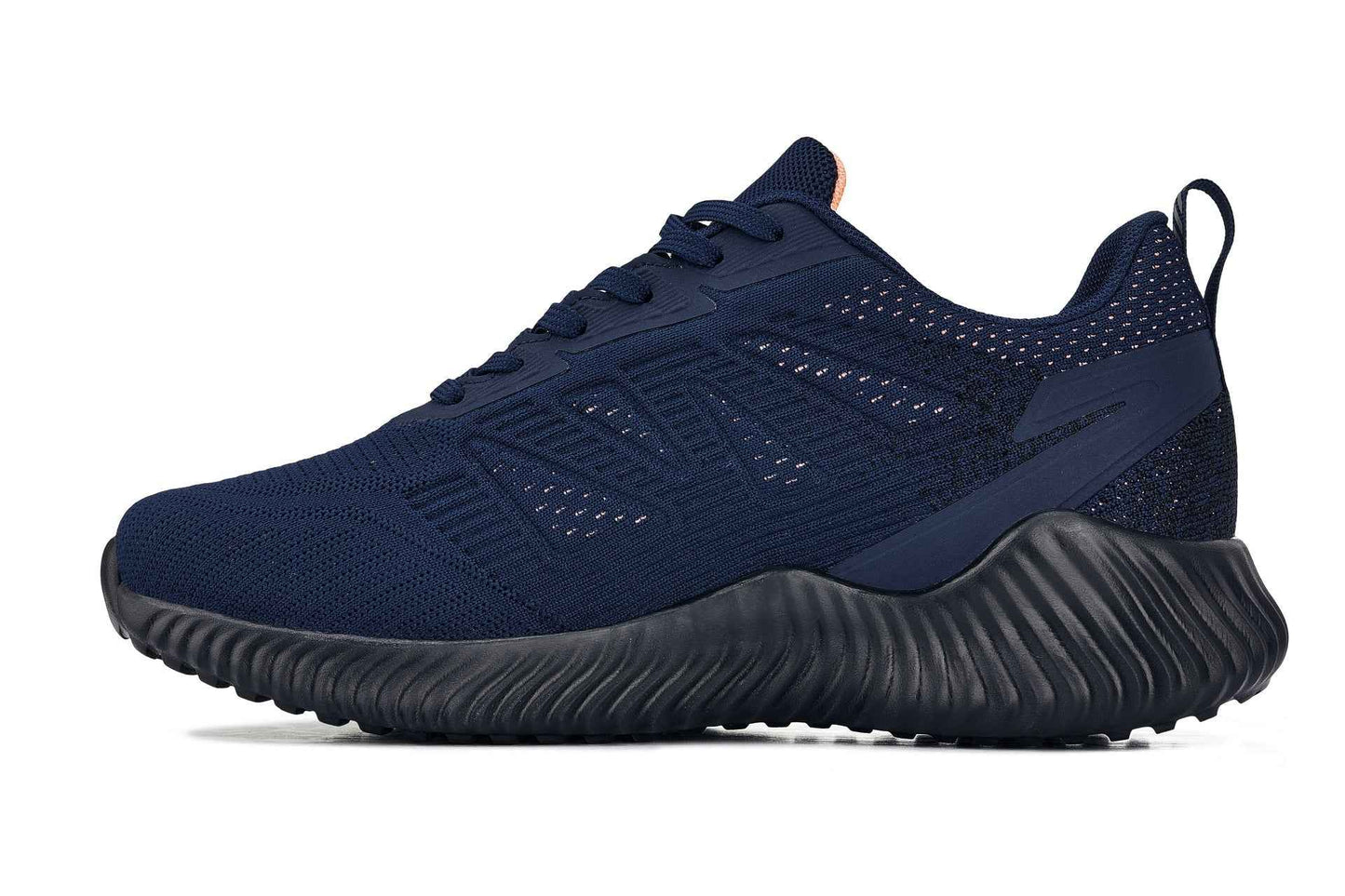 CALTO - Q222 - 2.6 Inches Taller (Navy/Coral) - Lightweight Sporty Sneakers Tallmenshoes.com
